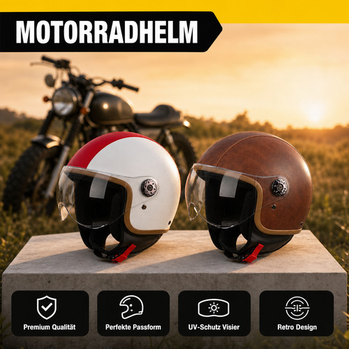 62cm motorradhelm retro - 55-62cm,