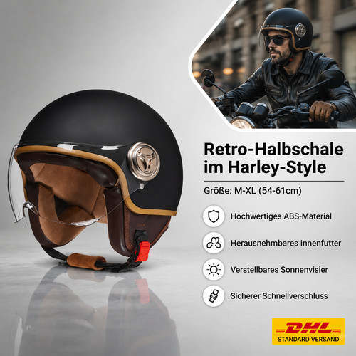 Pilothelm vintage helm biker - pilothelm,