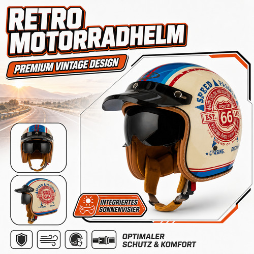 Klassik motorradhelm retro - klassik,