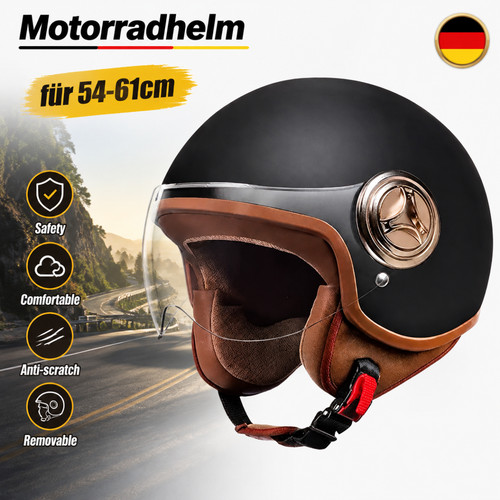 Retro motorradhelm rollerhelm - retro,