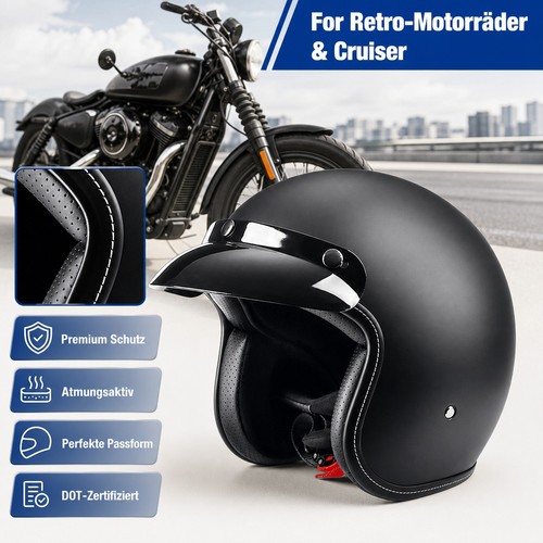 Motorradhelm jethelm helm - jethelm, 3/4